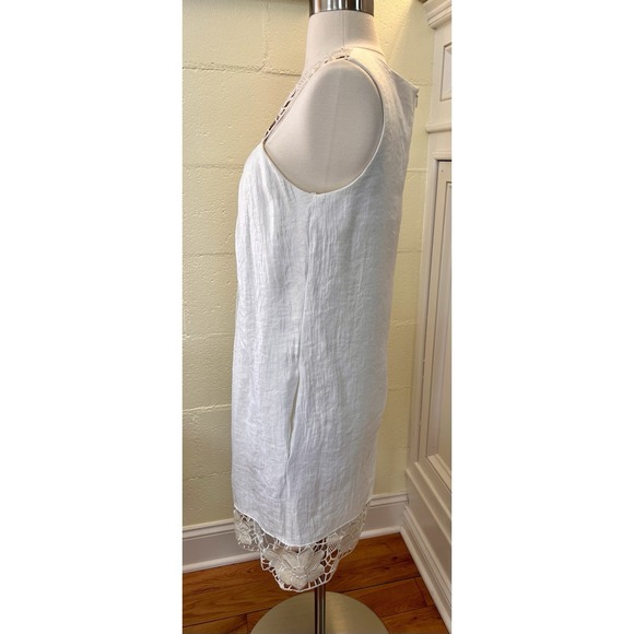 Alexia Admor Ivory Dress With‎ Lace Flower Accents Size Small Made In USA - Picture 5 of 7